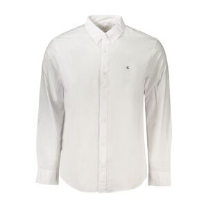 Calvin Klein White Cotton Men Men's Shirt